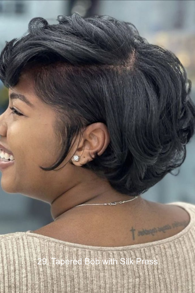 29. Tapered Bob with Silk Press